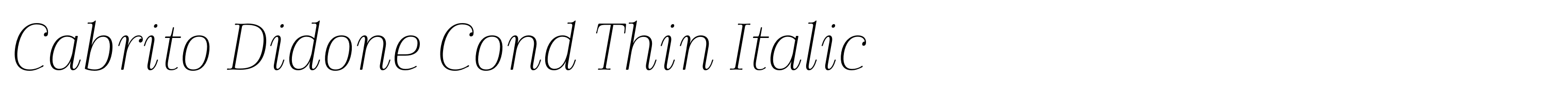 Cabrito Didone Cond Thin Italic